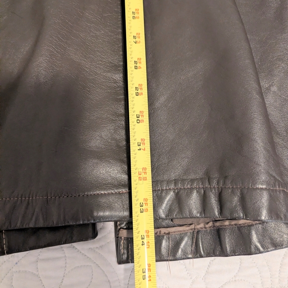 Vintage 1960s/1970s William Barry Genuine Leather Car Coat – Size 40 - Picture 4 of 12